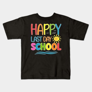 Happy Last Day Of School Teacher Student Graduation Summer Kids T-Shirt